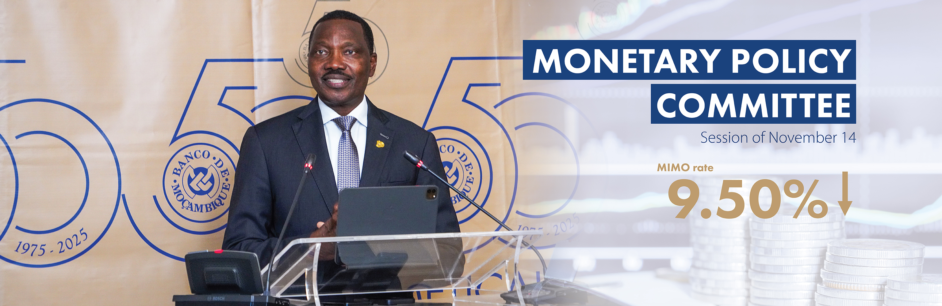 MIMO POLICY RATE REDUCED TO 9.50 %